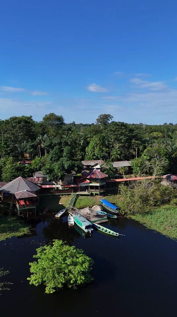 Amazon Ipanema Lodge surrounded by rainforest